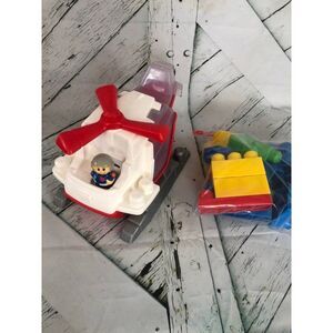 Mega blocks lego helicoter with pilot